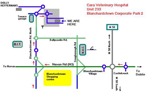 cara vet map
